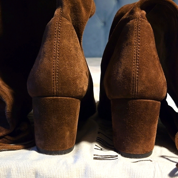 STUART WEITZMAN Genna Brown Over-the-Knee Suede Boots Size: 7.5M - Picture 14 of 15